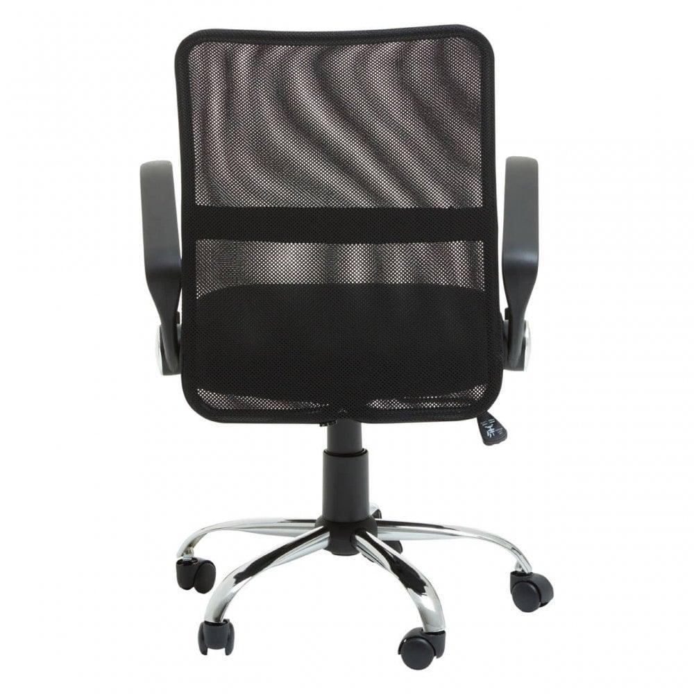 Orion Black Home Office Chair With Chrome Arms