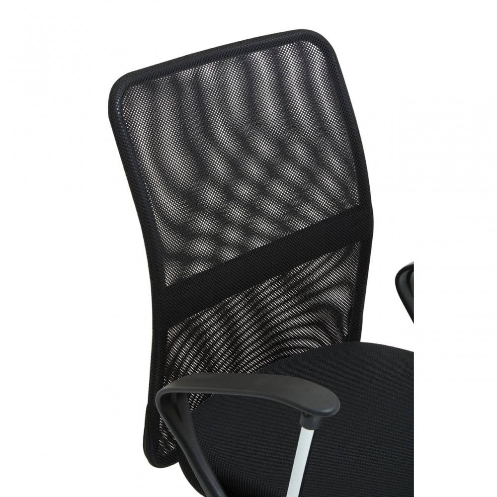 Orion Black Home Office Chair With Chrome Arms