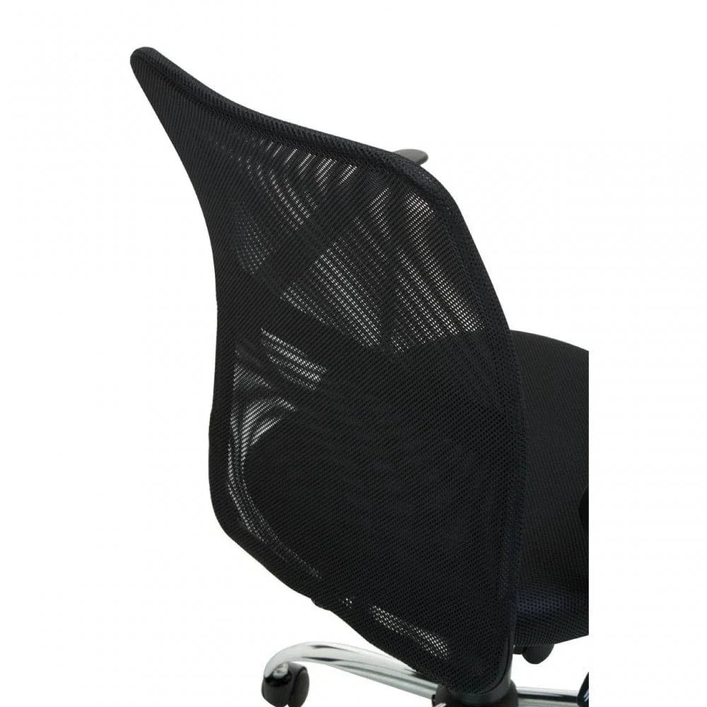 Orion Black Home Office Chair With Chrome Arms