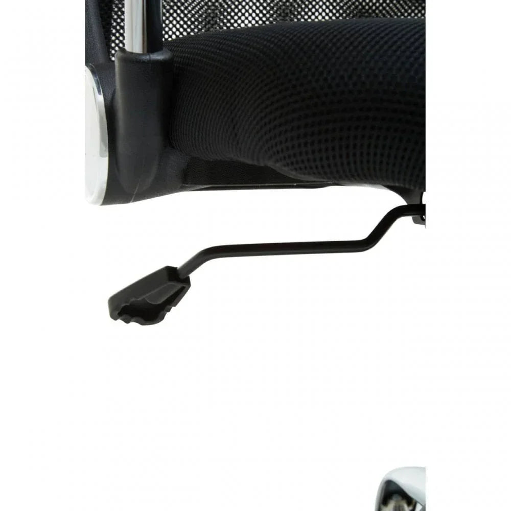 Orion Black Home Office Chair With Chrome Arms