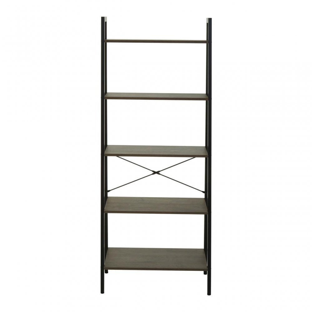 Hawthorn Five Tier Veneer Ladder Shelf Unit