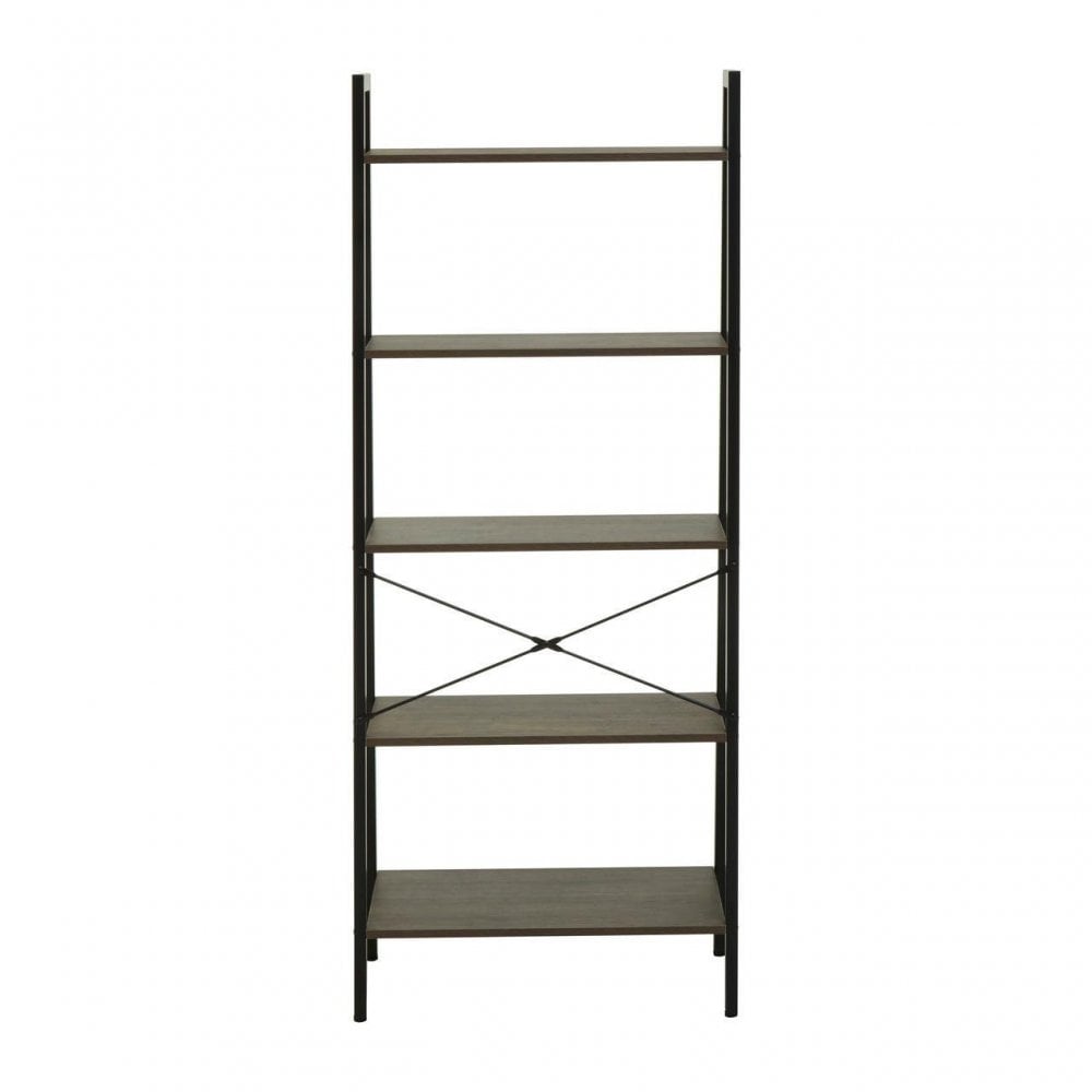 Hawthorn Five Tier Veneer Ladder Shelf Unit
