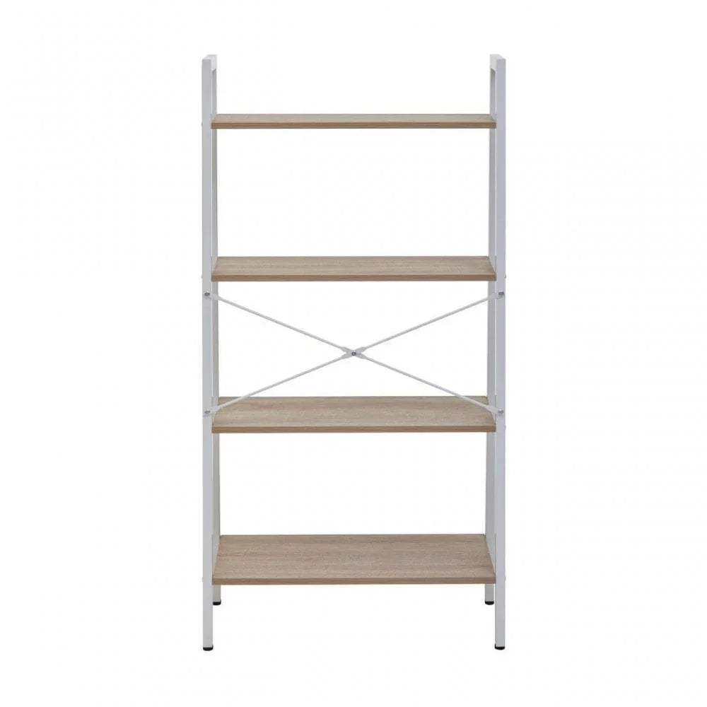 Hawthorn Four Tier Veneer Ladder Shelf Unit