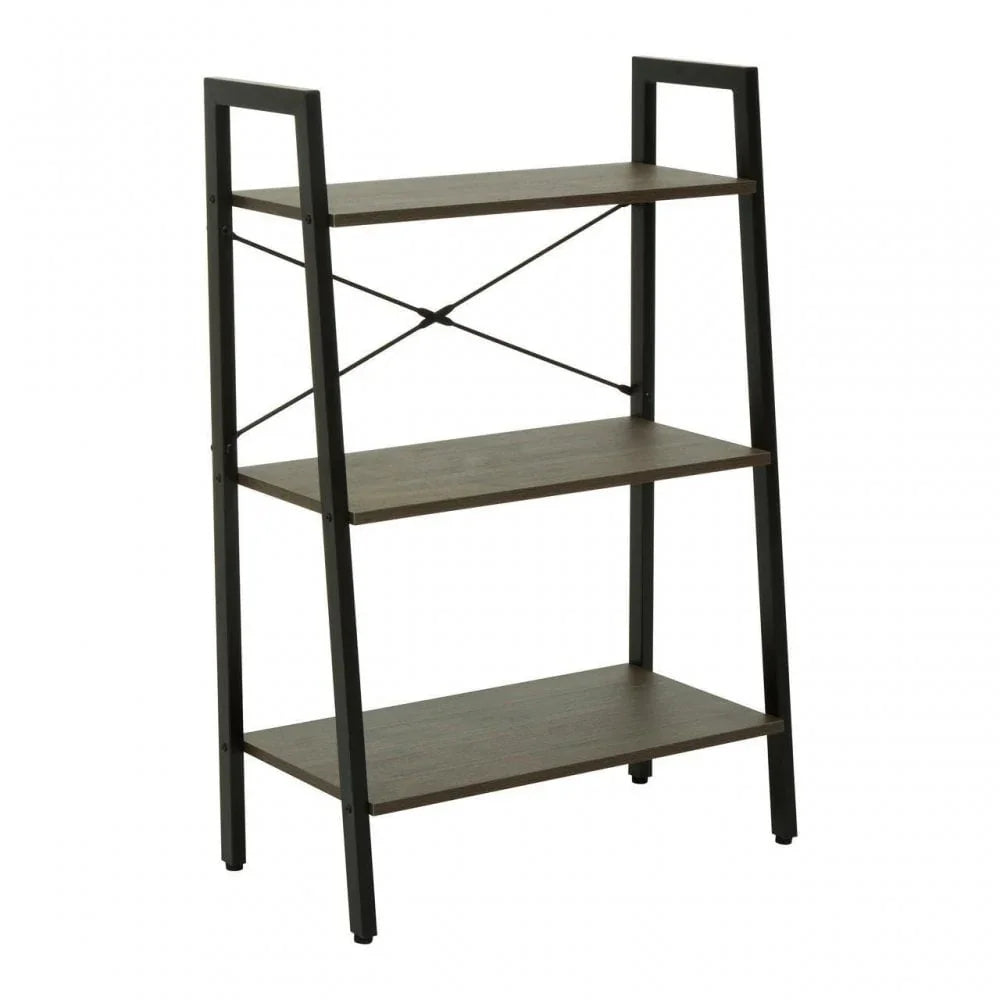 Hawthorn Three Tier Veneer Ladder Shelf Unit