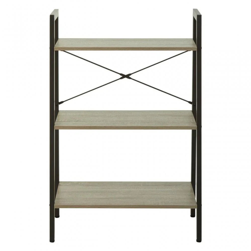 Hawthorn Three Tier Veneer Ladder Shelf Unit