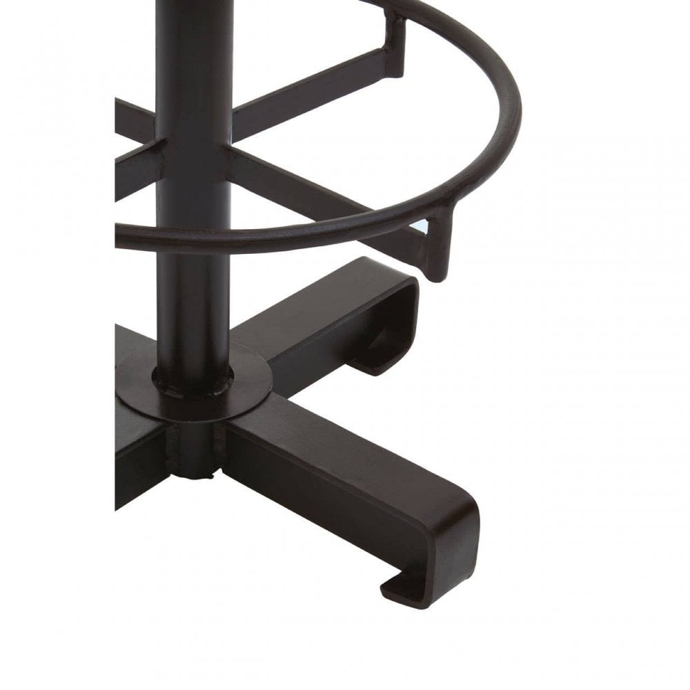 Bison Antique Blue Leather Bar Stool