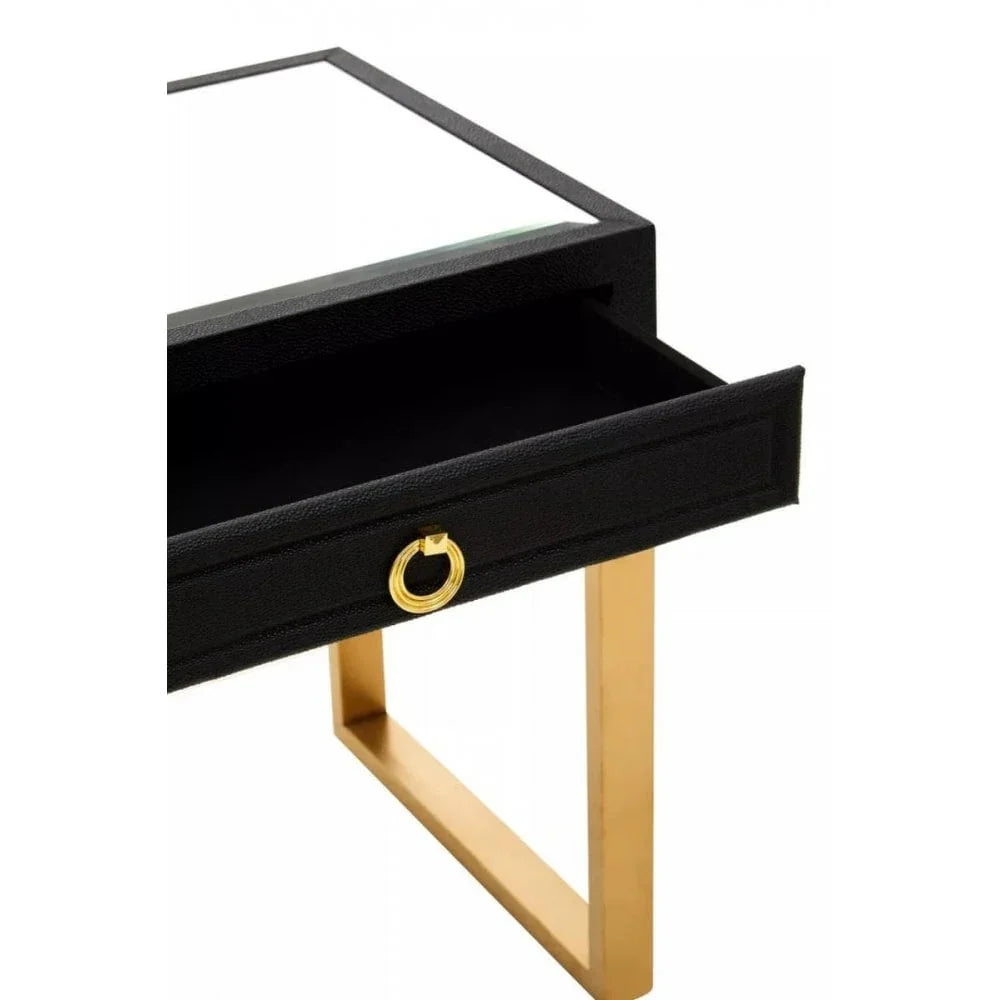 Cordoba Black Shagreen Side Table