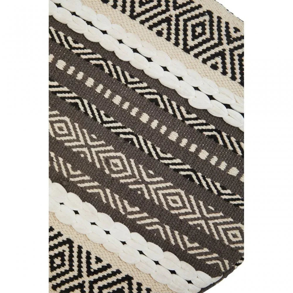 Safina Grey And White Stool