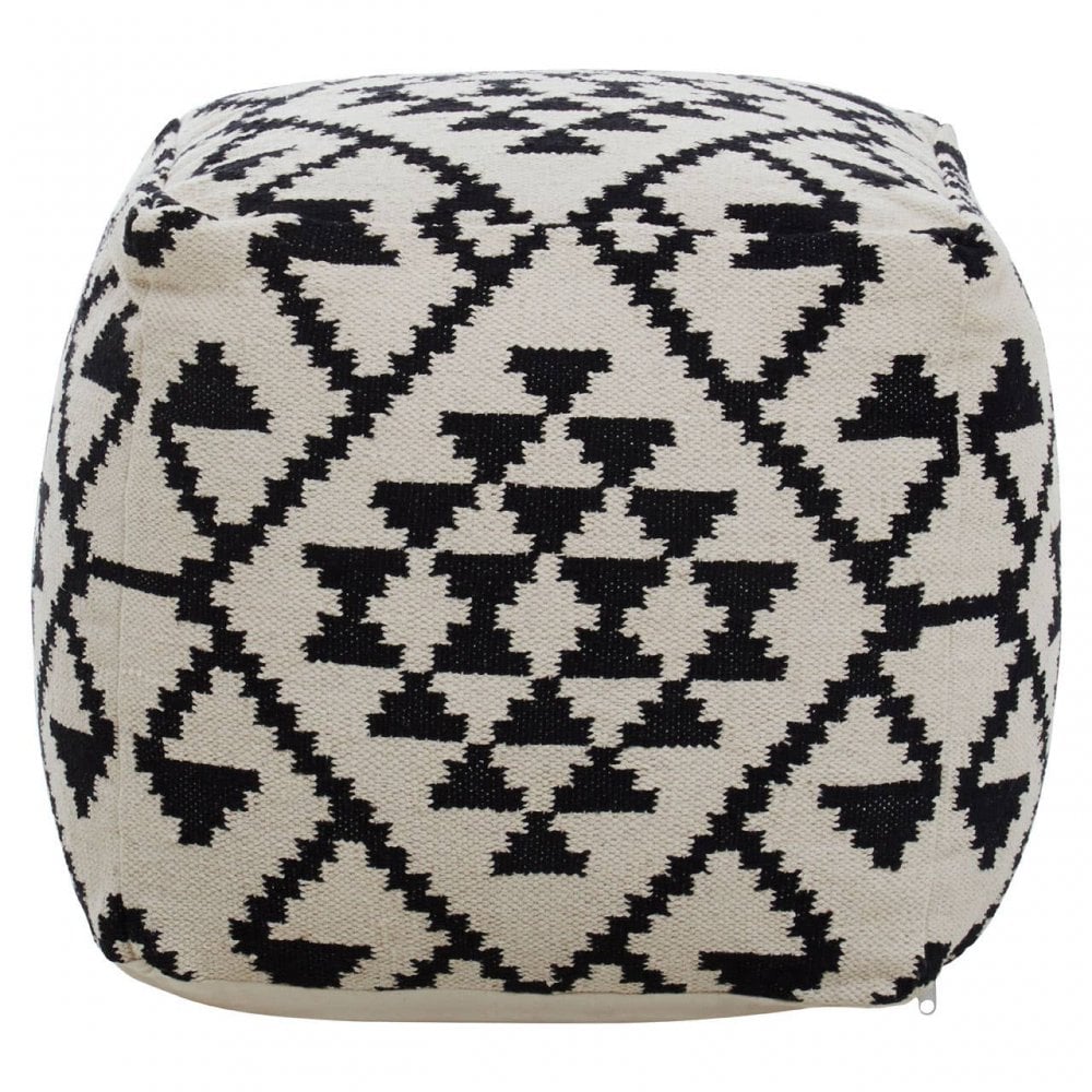 Safina Square Patterned Footstool