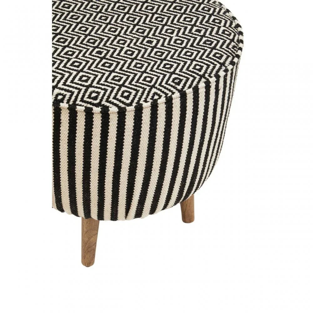 Safina Striped Footstool