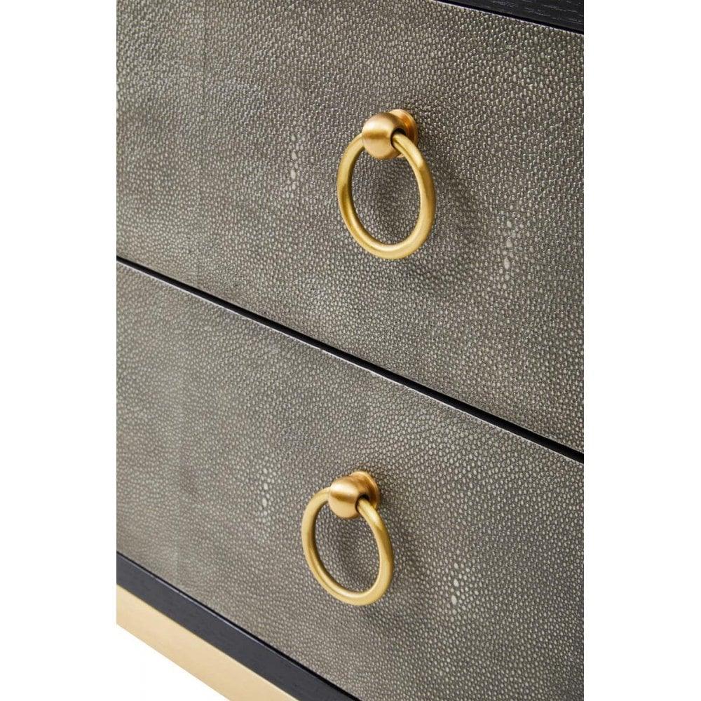Dervia Grey Shagreen Chest