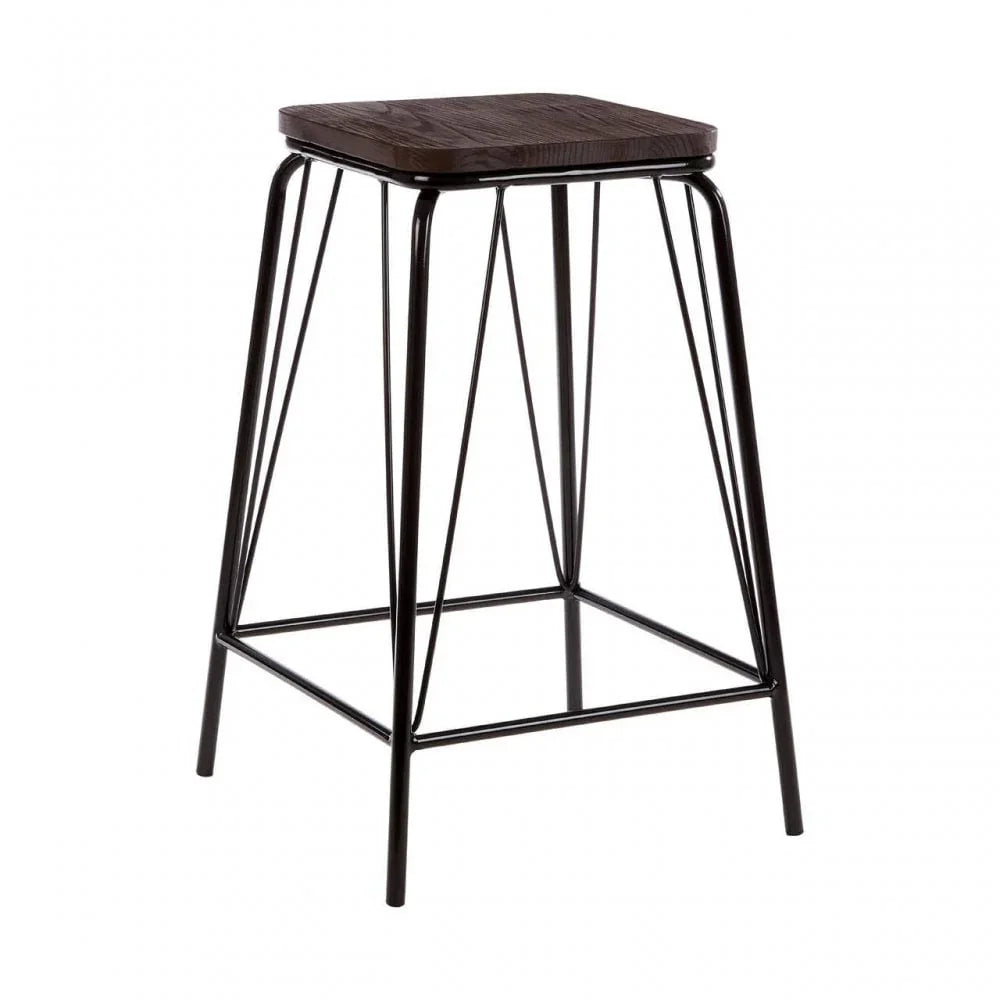 Diston Black Elm Stool