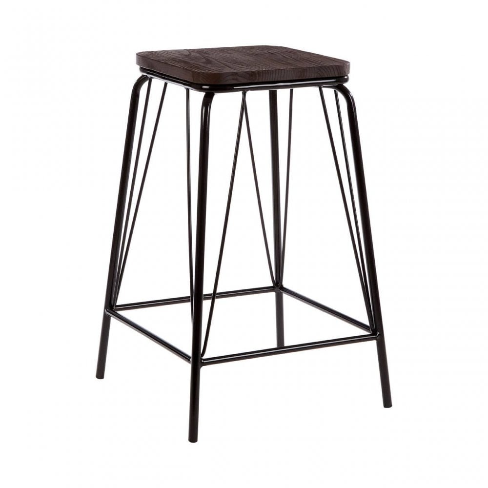 Diston Black Elm Stool
