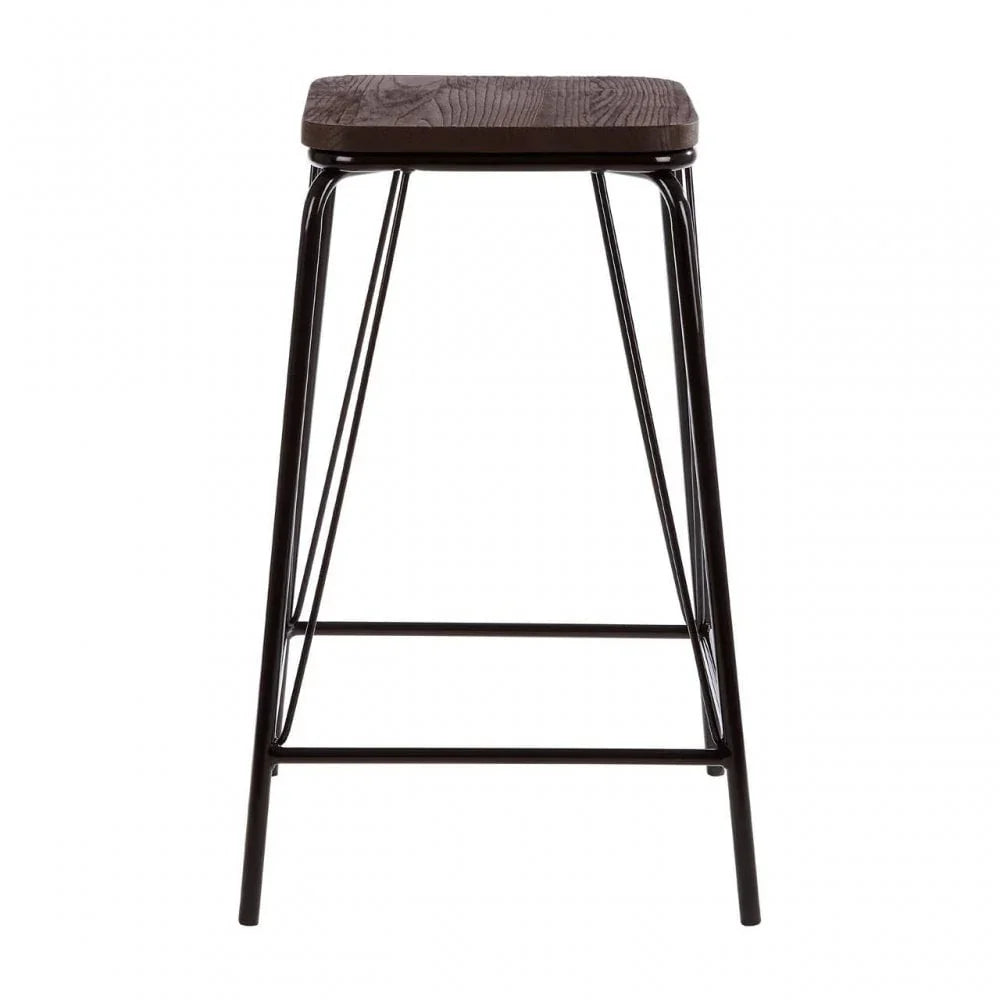 Diston Black Elm Stool
