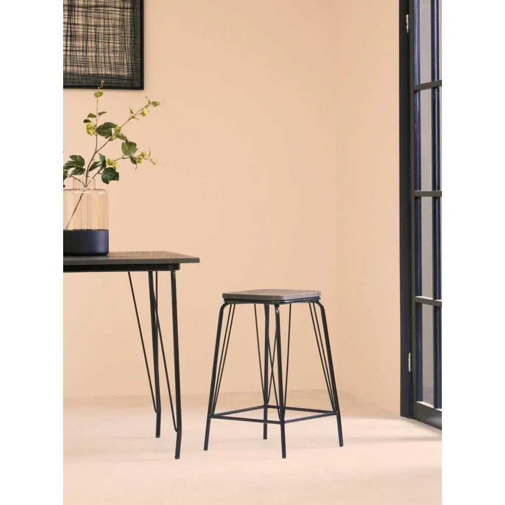 Diston Black Elm Stool