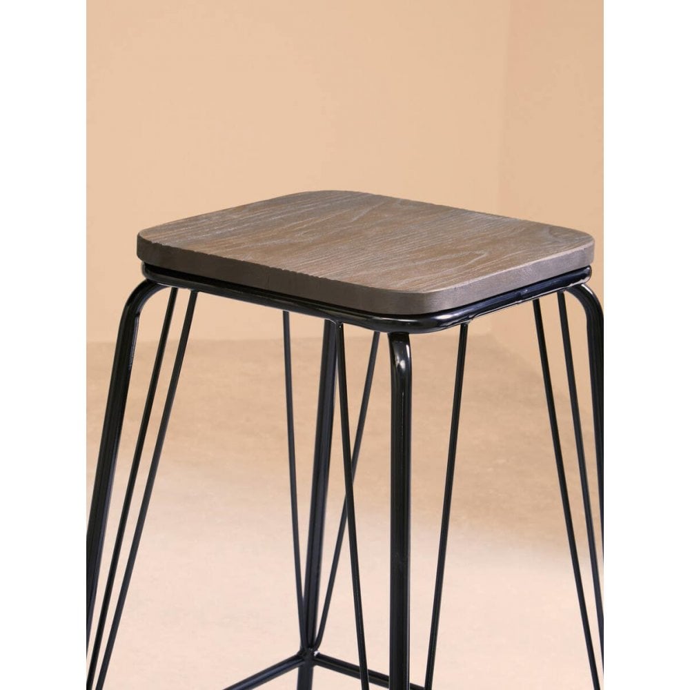 Diston Black Elm Stool