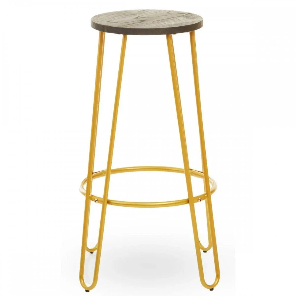 Diston Gold Metal Bar Stool