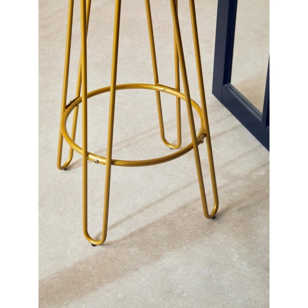 Diston Gold Metal Bar Stool