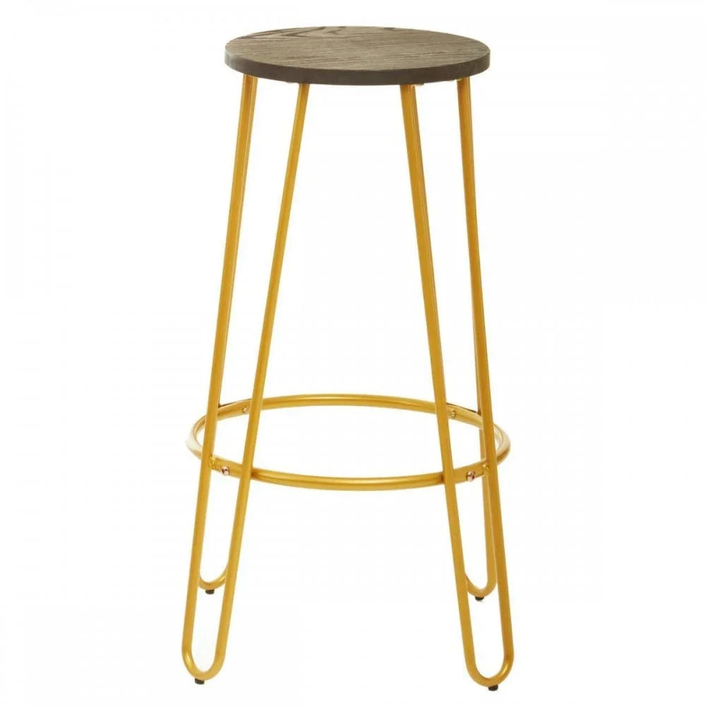 Diston Gold Metal Bar Stool