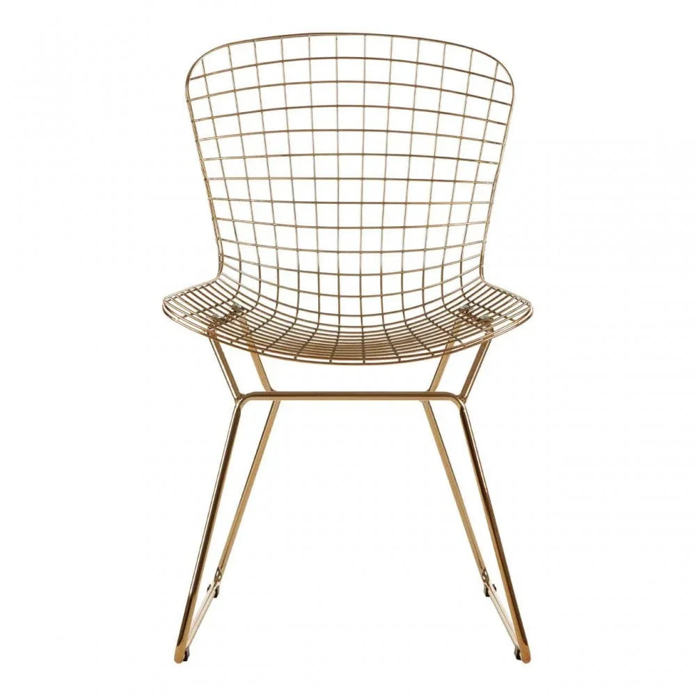 Diston Gold Grid Frame Chair