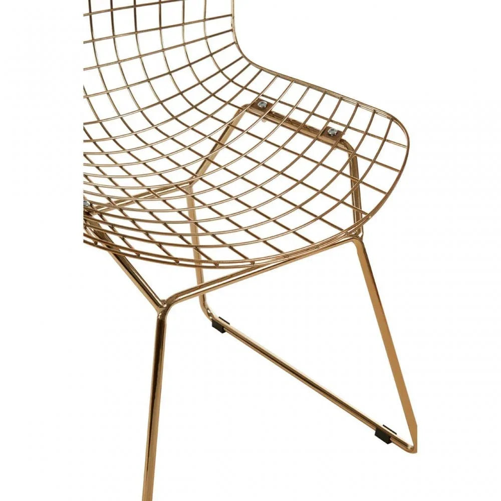 Diston Gold Grid Frame Chair