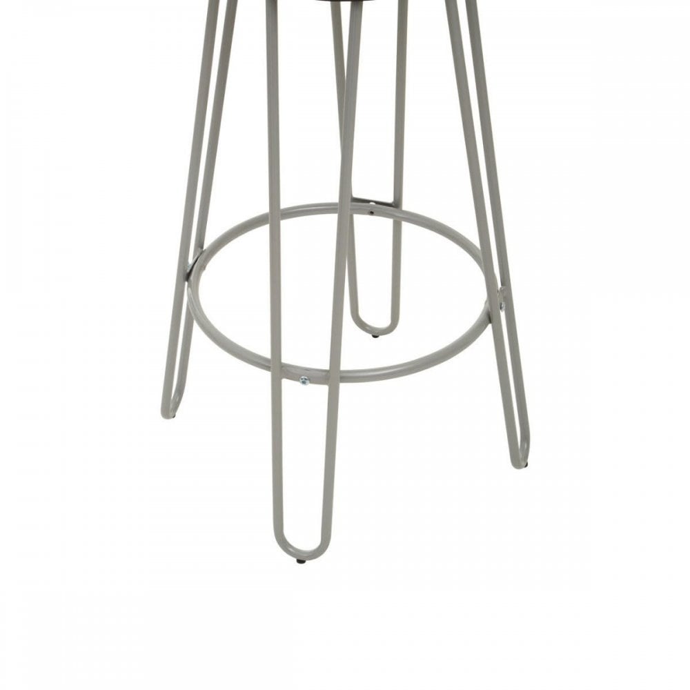 Diston Grey Metal Bar Stool