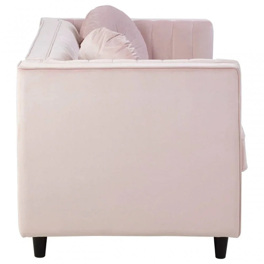 Farrah 2 Seat Pink Velvet Sofa
