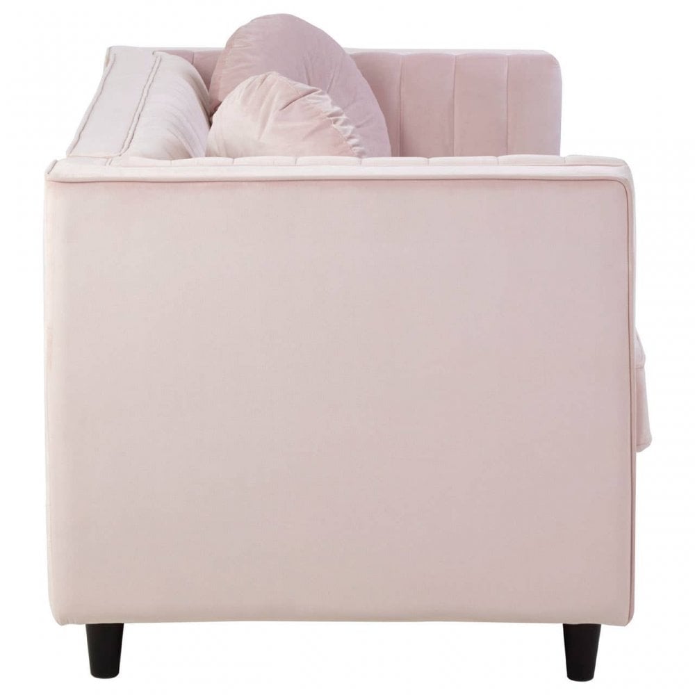 Farrah 2 Seat Pink Velvet Sofa