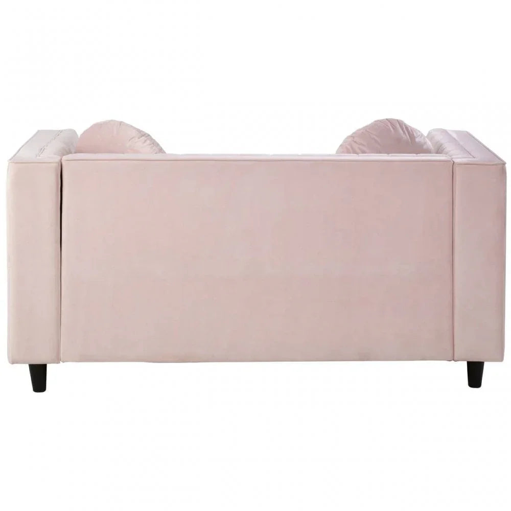 Farrah 2 Seat Pink Velvet Sofa