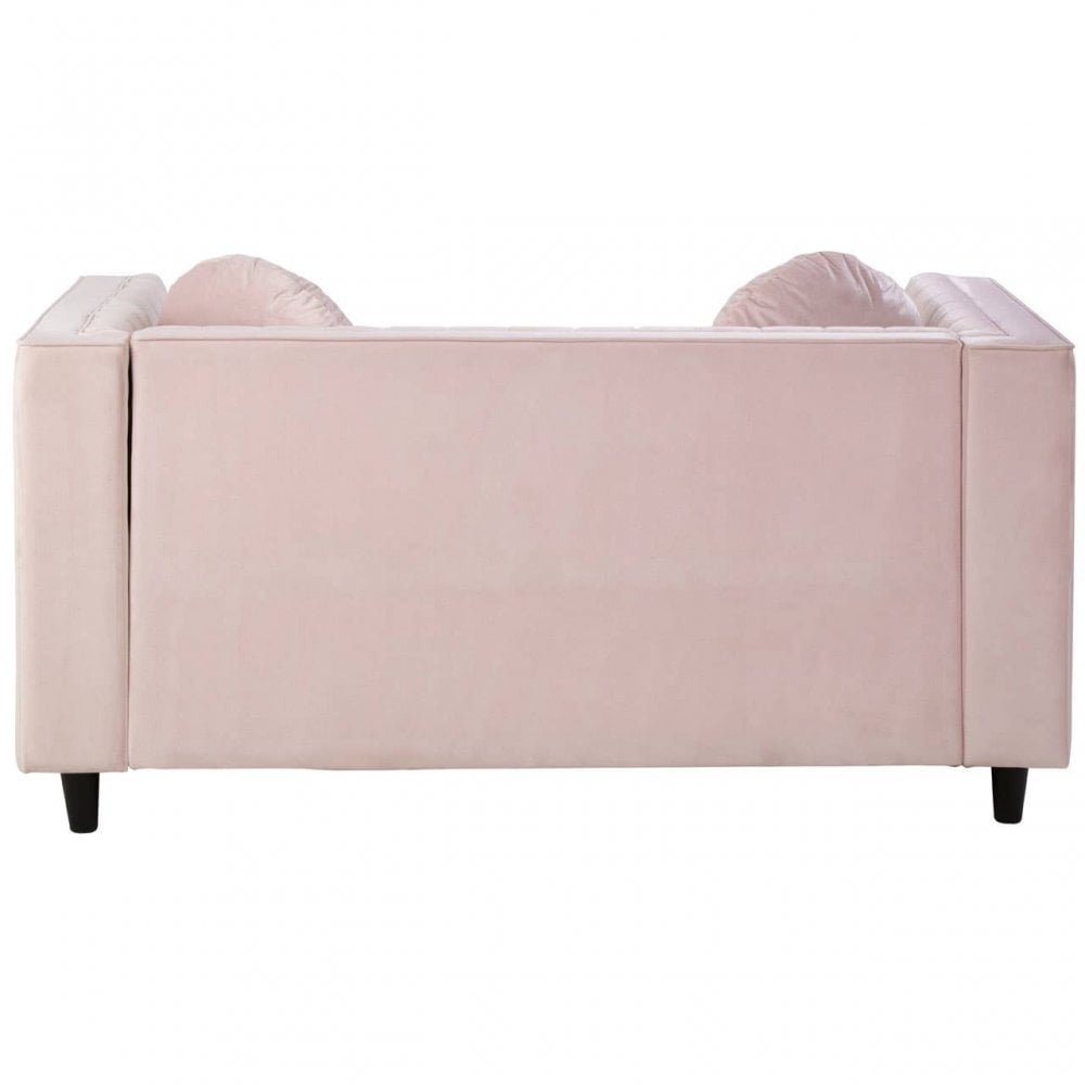 Farrah 2 Seat Pink Velvet Sofa