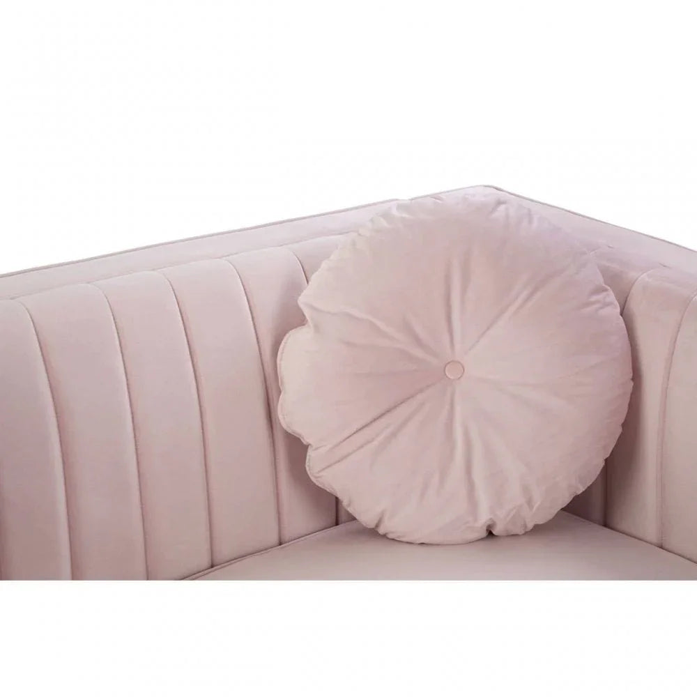 Farrah 2 Seat Pink Velvet Sofa