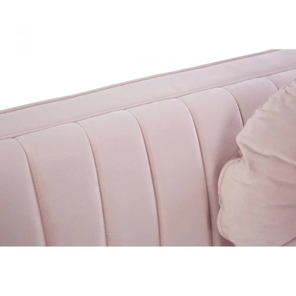 Farrah 2 Seat Pink Velvet Sofa