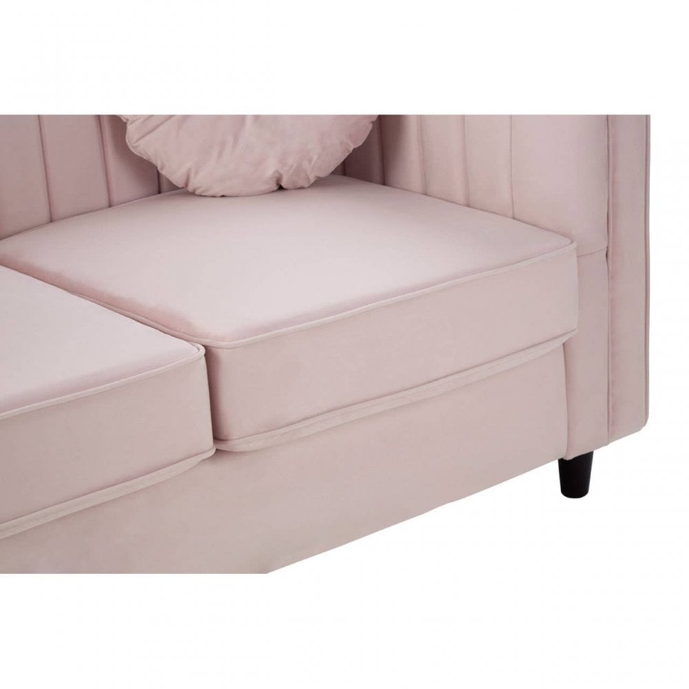 Farrah 2 Seat Pink Velvet Sofa