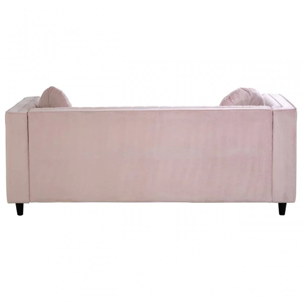 Farrah 3 Seat Pink Velvet Sofa
