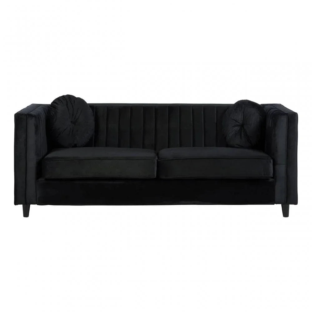 Farrah Three Seat Velvet Sofa