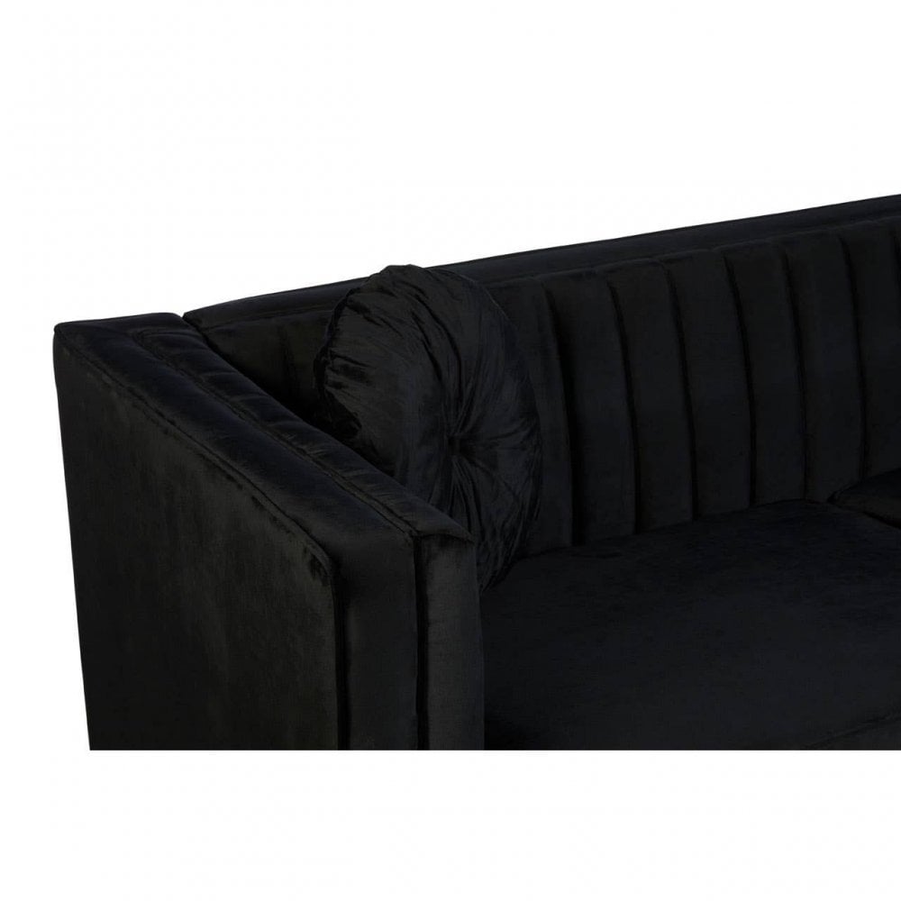 Farrah Three Seat Velvet Sofa