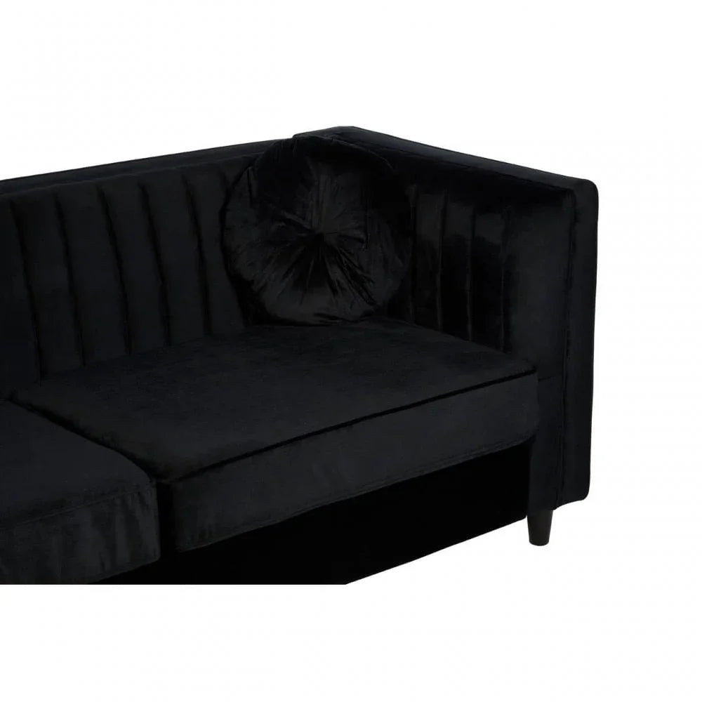 Farrah Three Seat Velvet Sofa