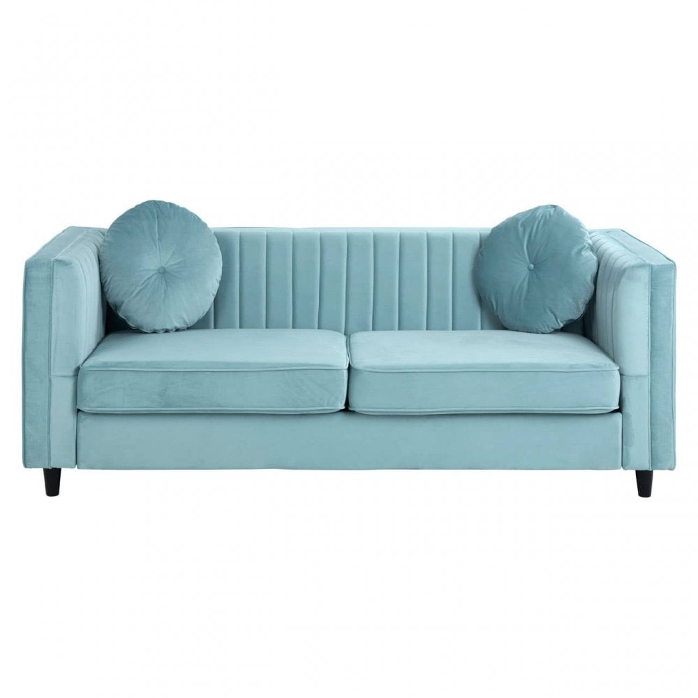 Farrah Three Seat Velvet Sofa