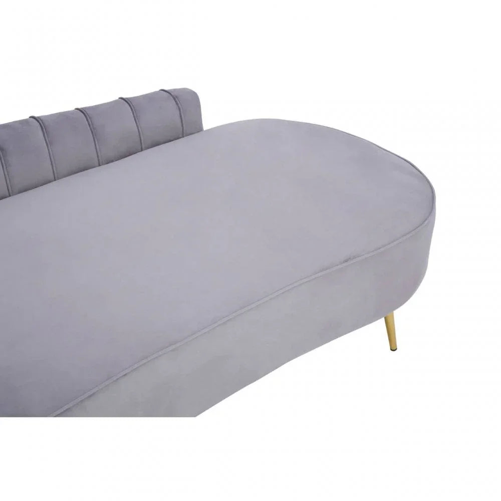 Selina Left Arm Velvet Chaise