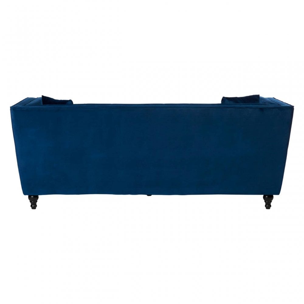 Daxton Three Seater Navy Blue Velvet Sofa
