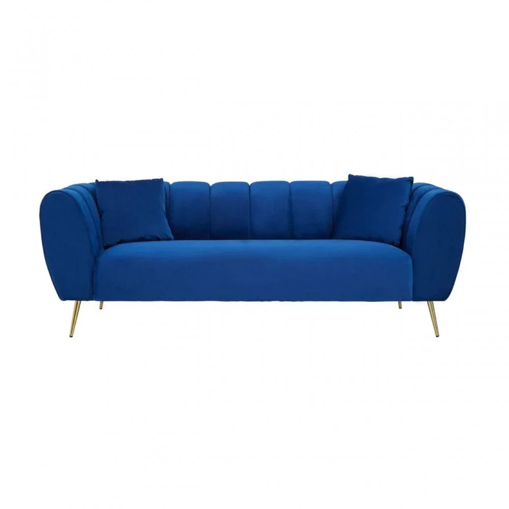 Aria 3 Seat Midnight Velvet Sofa