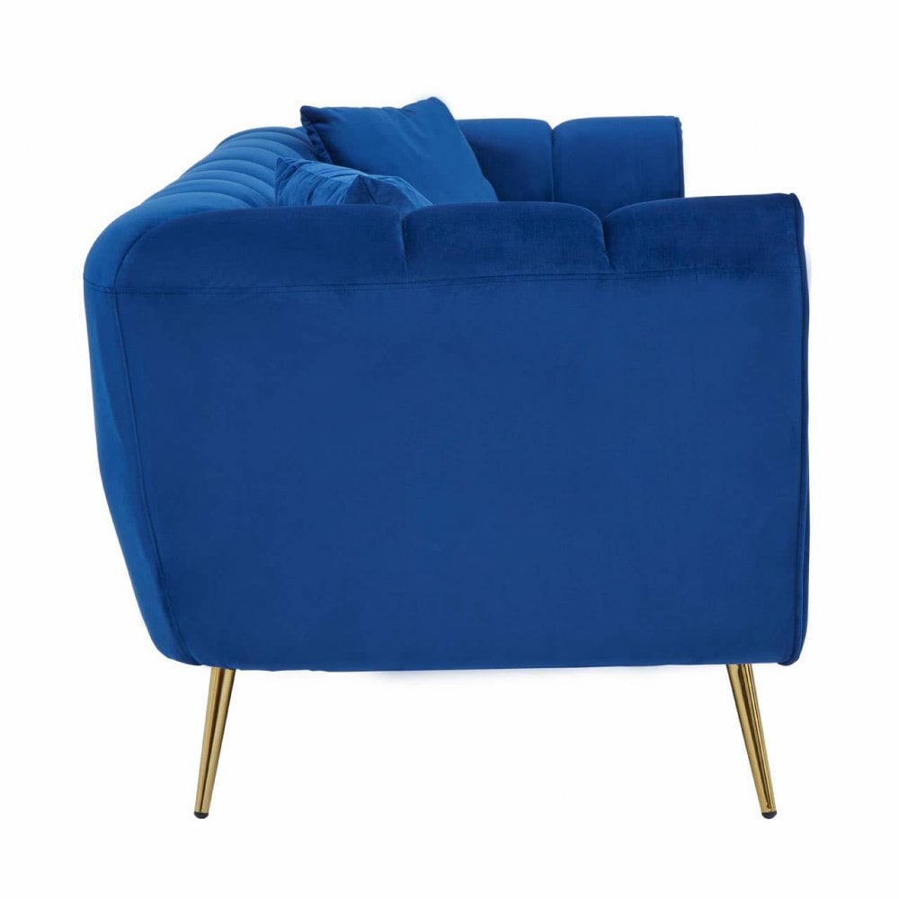 Aria 3 Seat Midnight Velvet Sofa