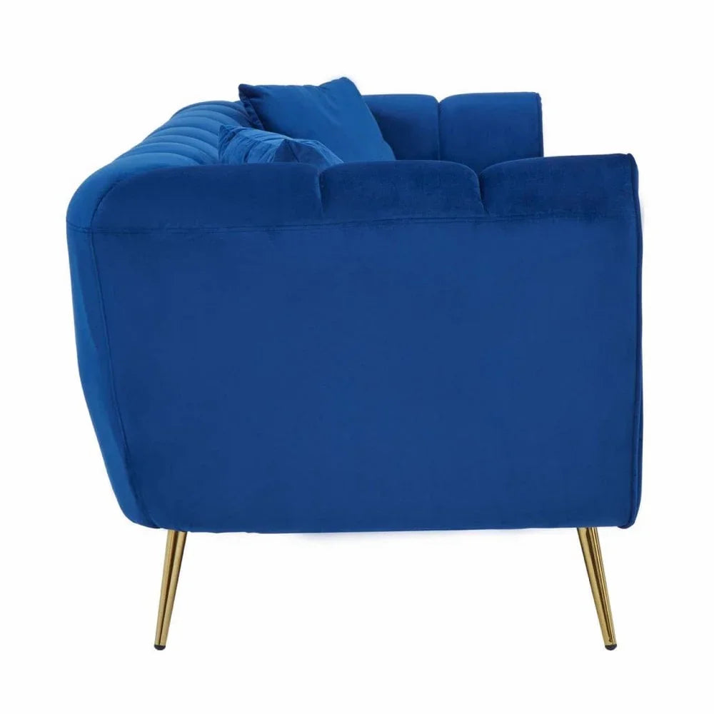 Aria 3 Seat Midnight Velvet Sofa
