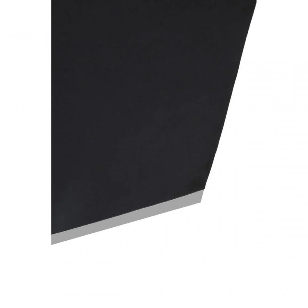 Tavian Black And Silver Square Stool