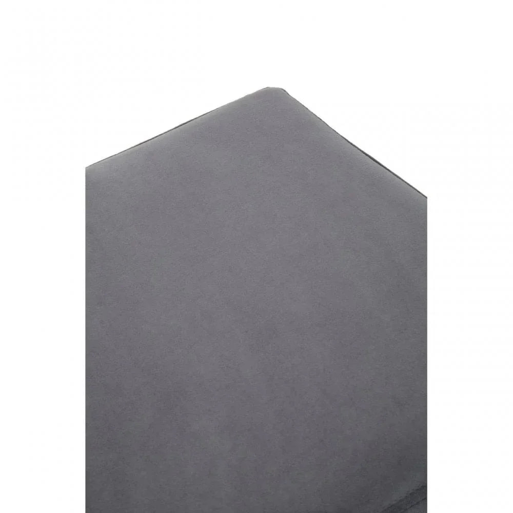 Tavian Grey And Gold Square Stool