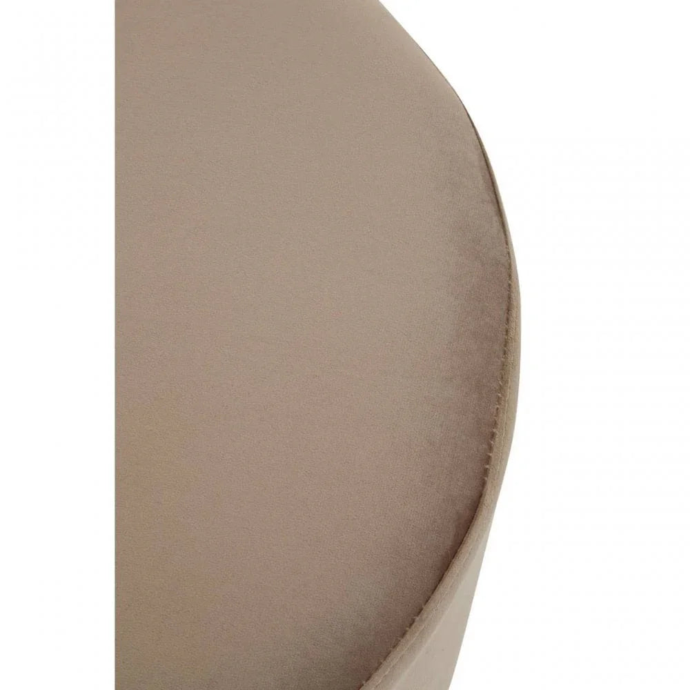 Tavian Mink And Silver Round Stool