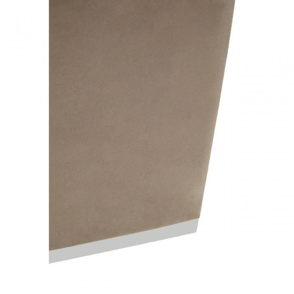 Tavian Mink And Silver Square Stool