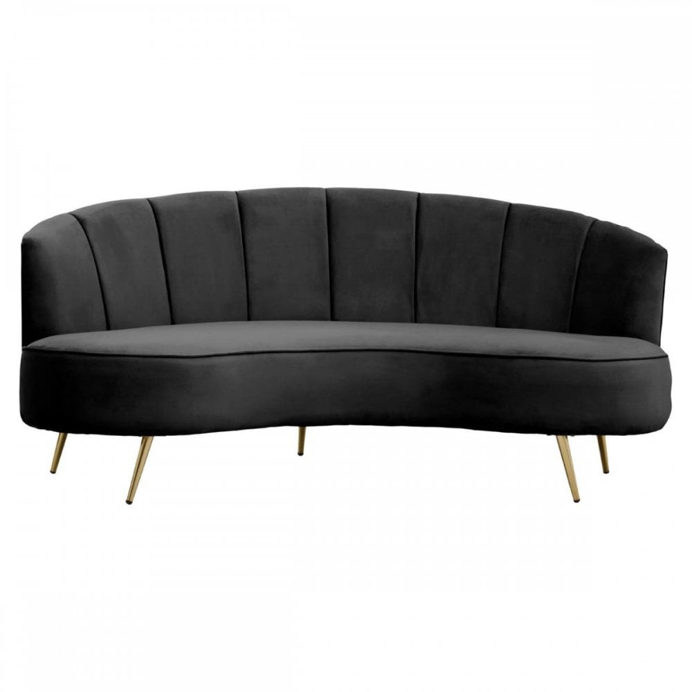 Camila Three Seat Velvet Sofa