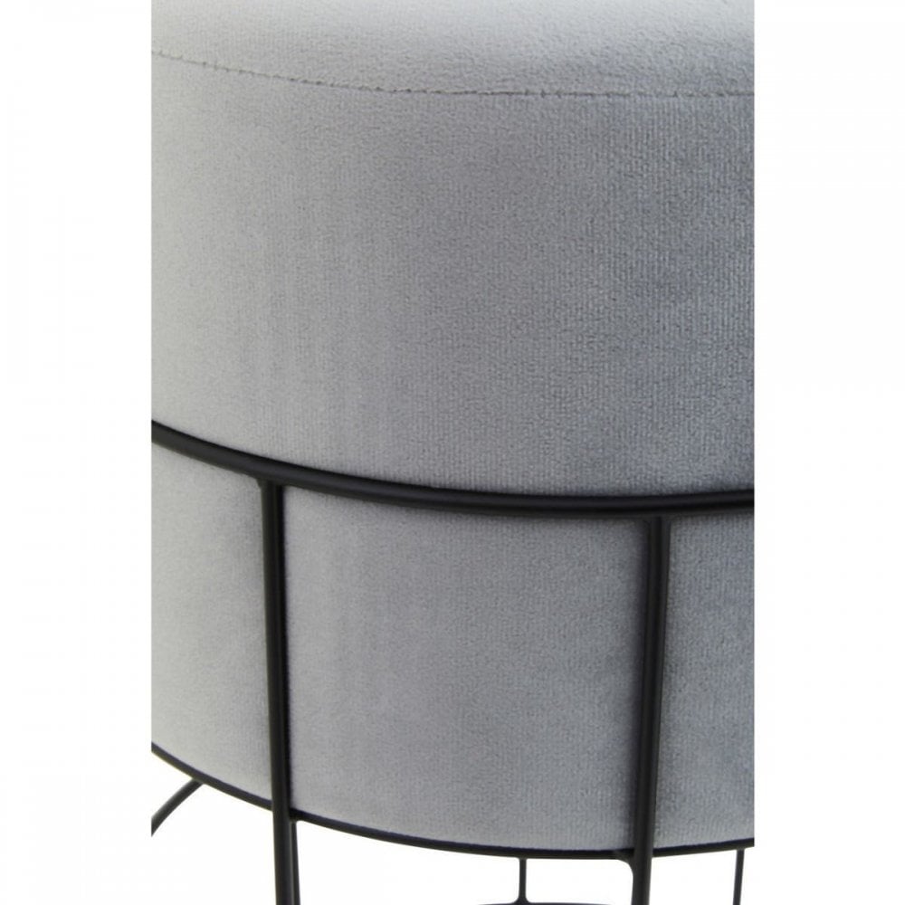 Darian Velvet Cage Frame Stool