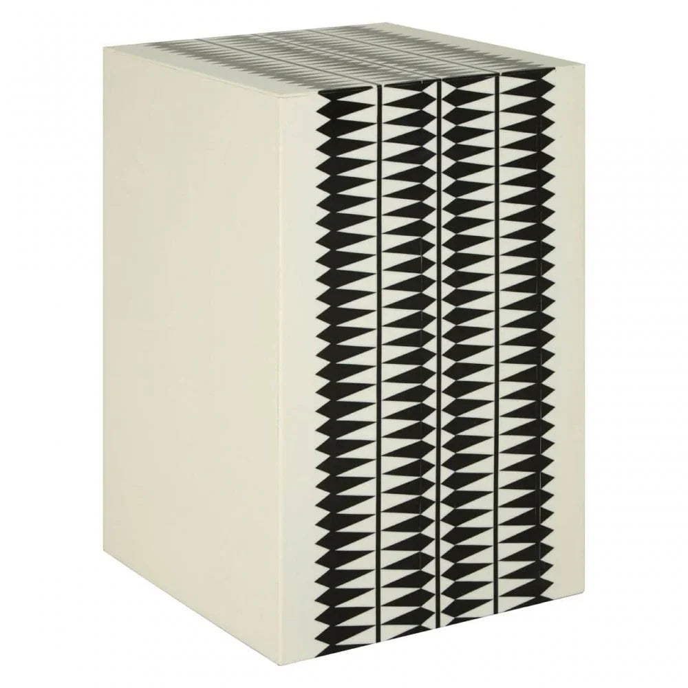 Quincy Black And White Stool